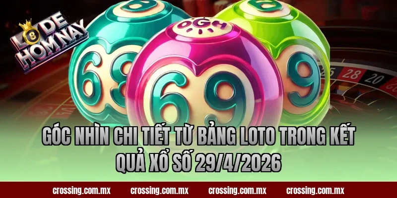 Góc nhìn chi tiết từ bảng loto trong kết quả xổ số 29/4/2026